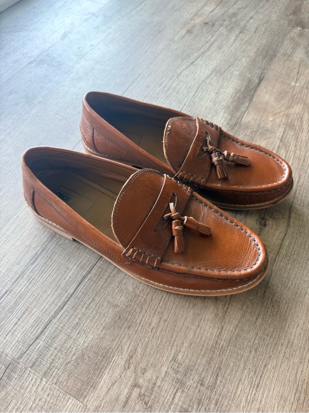 ASOS Men's Brown Leather Tassel Loafers